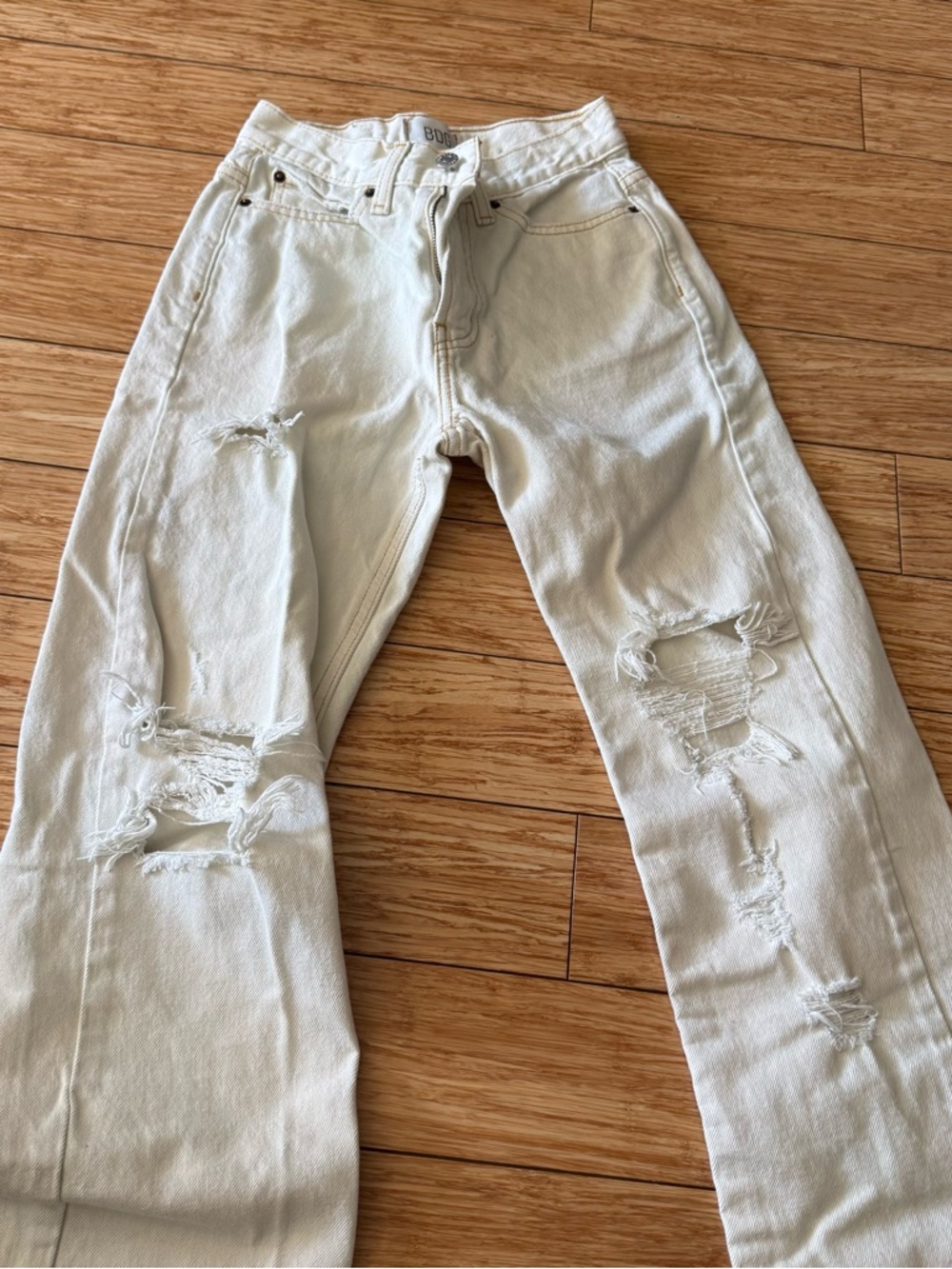 BDG Urban Outfitters White Distressed Cowboy Jeans